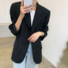 Sungtin Elegant Office Lady Blazer Jacket Women Loose Casual Black Outwear Spring Autumn Suit Blazer Coats 2022 Korean Chic OL