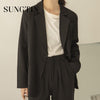 Sungtin Long Sleeve Office Lady Work Suit Women Simple Korean Botton Up Blazer Spring Women Elegant Basic Coats 2022 New