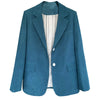 Sungtin Korea Casual Loose Elegant Blue Blazer Jacket Women Office Lady Chic Classic Suit Blazer Female  Blazer Coat