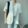 Sungtin Korean Cotton Linen Casual Blazer Women Jackets Loose Short Suit Blazer Coat Summer Solid Vintage Elegant Outwear 2022