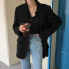 Sungtin Korean Oversize Blazer Coat Women Office Lady Long Sleeves Casual Jacket Coat Female Spring Autumn Chic Clothing