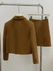 Sungtin Korean Two Piece Set Woolen Blazer Women Office Lady A Line Skirt Sets Female Split Autumn Winter Clothing 2 Piece Suits