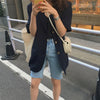 Sungtin Linen Cotton Blouse Blazer Jacket Women Elegant Korean Loose Female Casual Linen Thin Blazer Short Sleeve Streetwear New