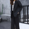 Sungtin Office Lady Loose Blazer Women Oversize Elegant Black Blazer Women Korean Style Spring Lapel Chic Women's Jacket