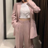 Sungtin Pink Single Breasted Office Lady Blazer Women Korean Loose Elegant Blazer Coats Pink Casual Jacket Suit OL Chic 2022