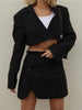 Sungtin Sexy Copped Blazer 2 Piece Set Empire Split Skirts Set Suit Women Single Button Blazer Empire Solid Skirts Summer Korean