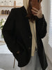 Sungtin Spring Autumn Korean Casual Blazer Jacket Women Long Sleeve Button Elegant Loose Clothes Woman Office Lady Black Blazers
