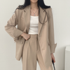 Sungtin Two Piece Set Oversized Blazer Sets Women Office Lady Spring Autumn High Waist Pants Suits Female Wide Leg Trousers Suit