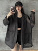 Sunscreen Coat Women's Summer Ultra-thin 2023 UV Breathable Loose Black Suit Cardigan  Oversized Blazer  Blazer Women
