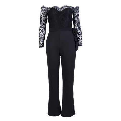 Super Fashion Spring Summer Jumpsuits Women High Quality Lace Patchwork Embroidery Sexy Party Jumpsuit Rompers Ladies Bodysuits