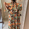 SuperAen 2022 Spring Autumn Plus Size Loose Fungus Lace Peter Pan Collar A-LINE Casual Floral Print Dresses for Women