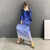 SuperAen Batwing Sleeve Printed Casual Dress Women's Style Autumn 2022 Plus Size V-neck Slim