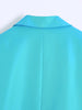 SuperAen European and American Style Women's Wear 2023 with Belt Solid Color Office Lady Blue Women Blazer