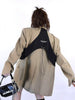 SuperAen Fake Two-piece Stitching Letter Shoulder Design Sense Suit Jacket Autumn 2023 Female Blazer