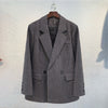 SuperAen Fall/Winter 2022 Wool Suit Jacket Female Loose Slim Casual Office Lady Notched Full Women Blazers
