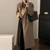 SuperAen Korea Chic Autumn Retro Winter 2023 Solid Color Women's Coat Lapel Double-breasted Casual Women Blazers