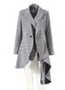 SuperAen Design Coat 2022 Spring Deconstruction Plaid Bow Patchwork Asymmetric Fake Two-piece Suit Women Blazers