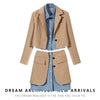 SuperAen Design Women's 2022 Fall Denim Shirt Suit Jacket Skirt Suits Two-piece Set