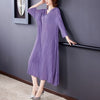 SuperAen Plus Size 2022 Spring Pleated Hooded Loose Solid A-LINE Casual Mid-Calf Dress for Women