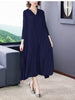 SuperAen Plus Size 2022 Spring Pleated Hooded Loose Solid A-LINE Casual Mid-Calf Dress for Women