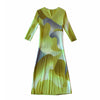 SuperAen Printed Loose Slim Autumn 2022 Three Quarter Straight V-Neck Casual Mid-Calf Dresses Women
