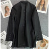 SuperAen Spring 2023 Loose Buckle Suit Jacket Notched Full Casual Office Lady Blazer Women