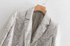 SuperAen Spring Style Solid Sequin Embroidery Notched Double Breasted Full Jacket Women Blazers