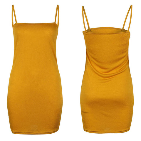 Summer Bodycon Spaghetti Strap Dress Women Casual Backless Beach Dress Sexy Mini Party Dress Club Wear Vestidos