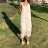 Suspender Skirt Inner Wear Base Loose Large Size Plump Girls Spring and Summer Fashionable Long Women's Pleated Maxi Dress