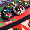 Runway Vintage Houndstooth Short Dress Women's luxurious Beading Diamonds Starfish Poker Cards Print Sleeveless Dress