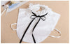 Sweater Decorative blouse Peterpan Detachable Collar Spring summer shirt  classic white false collar decorated black tie