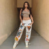 Sweatpants Women Harajuku Cartoon Printed Trousers Jogger Pants  Sport Trouser Female Casual Streetwear Sweatpant Autumn