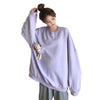 Sweatshirt Women Autumn Long Sleeve Pocket Cute Bear Blouse Top O Neck Oversized Sweatshirt