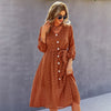 Sweet Summer Dress Pink Elegant V Neck Long Sleeve Midi Dress Holiday Lace-up  Dresses Women Holiday High Waist dress
