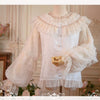 Women's Ruffled Long Sleeve Chiffon Blouse