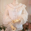 Women's Ruffled Long Sleeve Chiffon Blouse