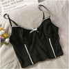 Sweet wind short cropped umbilical slim slimming inner wear small vest women 2022 spring and summer bow stitching ladies camisol