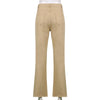 Sweetown Khaki Solid Casual Jeans Women 2022 Streetwear Cargo Pants Korean Style Retro High Waist Straight Denim Trousers