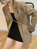Syiwidii Khaki Blazer Women Jacket Casual Elegant Office Ladies Coats 2023 Korean Classic Single Breasted Blazers