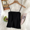 Syiwidii Knitted Camis Women Casual Sexy Tops Screw Thread Solid Black White Tank Tops Summer 2022 Fashion New Short Clothing