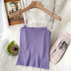 Syiwidii Knitted Camis Women Casual Sexy Tops Screw Thread Solid Black White Tank Tops Summer 2022 Fashion New Short Clothing