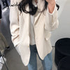 Syiwidii Milk White Blazer Women 2022 Summer Autumn Single Breasted Long Sleeve Jacket Office Ladies Black Blazers Female