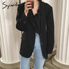 Syiwidii Milk White Blazer Women 2022 Summer Autumn Single Breasted Long Sleeve Jacket Office Ladies Black Blazers Female