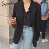 Syiwidii Milk White Blazer Women 2022 Summer Autumn Single Breasted Long Sleeve Jacket Office Ladies Black Blazers Female