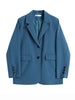 Syiwidii Oversized Blue Blazer Women Autumn 2023 Chic Jacket Notched Collar Long Sleeve Office Ladies Outerwear Stylish Coats