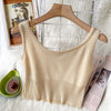 Syiwidii Screw Thread Camis Women Casual Sexy Crop Tops Knitted Solid Black Green Tank Tops Summer 2022 Fashion Short Clothing