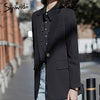 Syiwidii Suit Blazer Women 2023 Spring Black Jacket Elegant Office Lady Long Sleeve Coats Button Up Notched Outwear