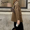 Syiwidii Suit Blazer Women 2023 Spring Black Jacket Elegant Office Lady Long Sleeve Coats Button Up Notched Outwear