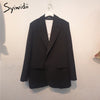 Syiwidii Suit Blazer Women 2023 Spring Black Jacket Elegant Office Lady Long Sleeve Coats Button Up Notched Outwear