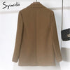 Syiwidii Suit Blazer Women 2023 Spring Black Jacket Elegant Office Lady Long Sleeve Coats Button Up Notched Outwear
